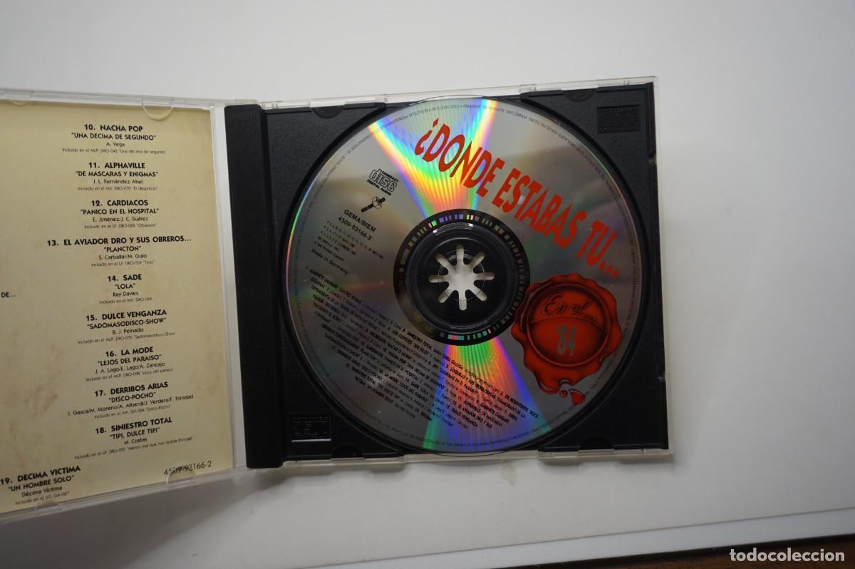 CDs de m&uacute;sica: CD - &iquest;DONDE ESTABAS TU EN EL 84? - DISCO COMO NUEVO - Foto 2