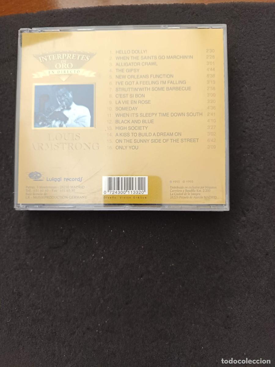 CDs de m&uacute;sica: LOUIS ARMSTRONG (INT&Eacute;RPRETES DE ORO EN DIRECTO) - Foto 2