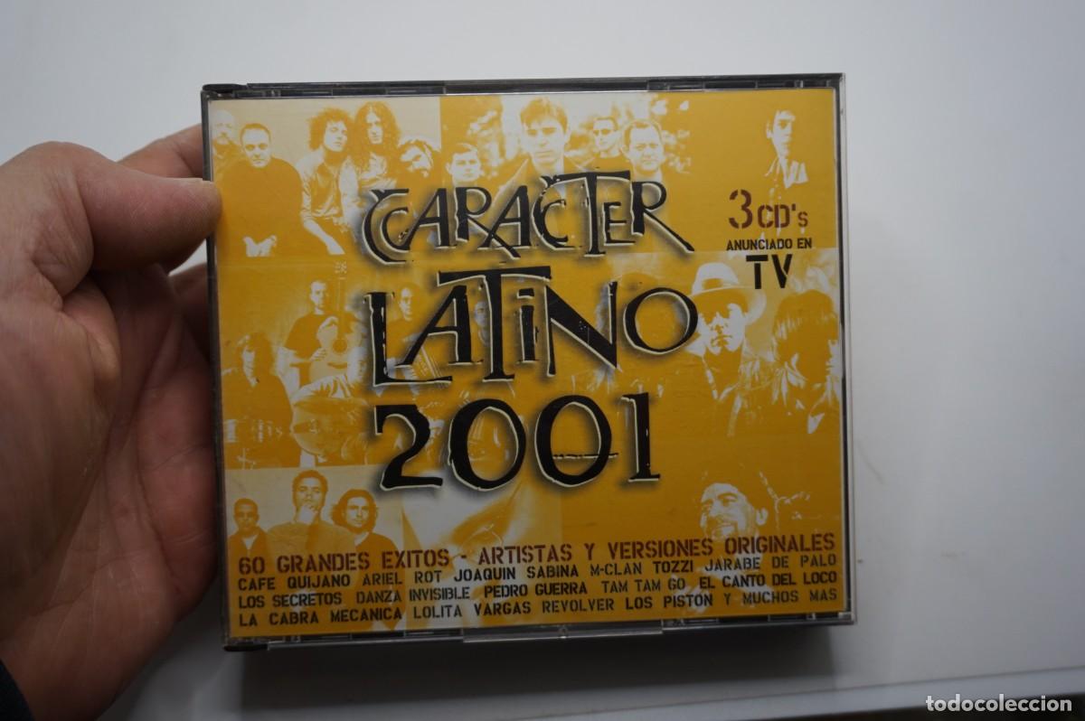 CDs de m&uacute;sica: CD - CARACTER LATINO 2001 - 3 CDS - DISCO EN ESTADO EXCELENTE
