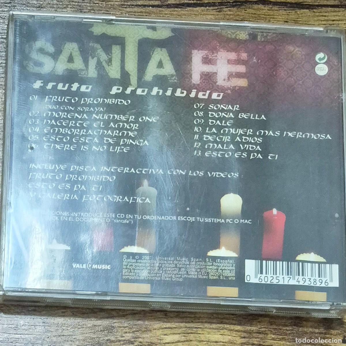 CDs de m&uacute;sica: FRUTO PROHIBIDO - SANTA FE (CD) - Foto 2