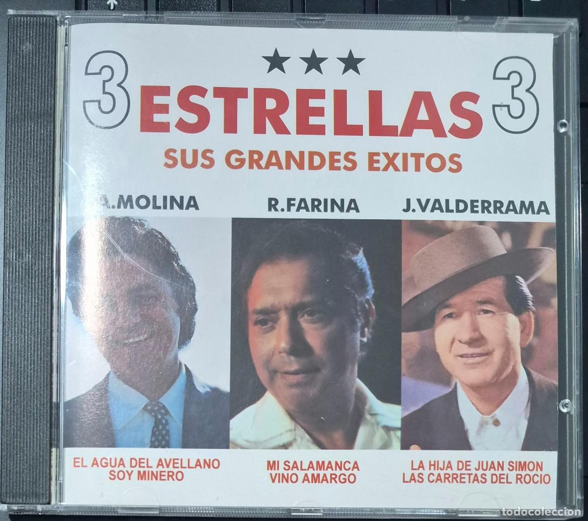 CDs de m&uacute;sica: 3 ESTRELLAS: A. MOLINA / R. FARINA / J. VALDERRAMA (CD)