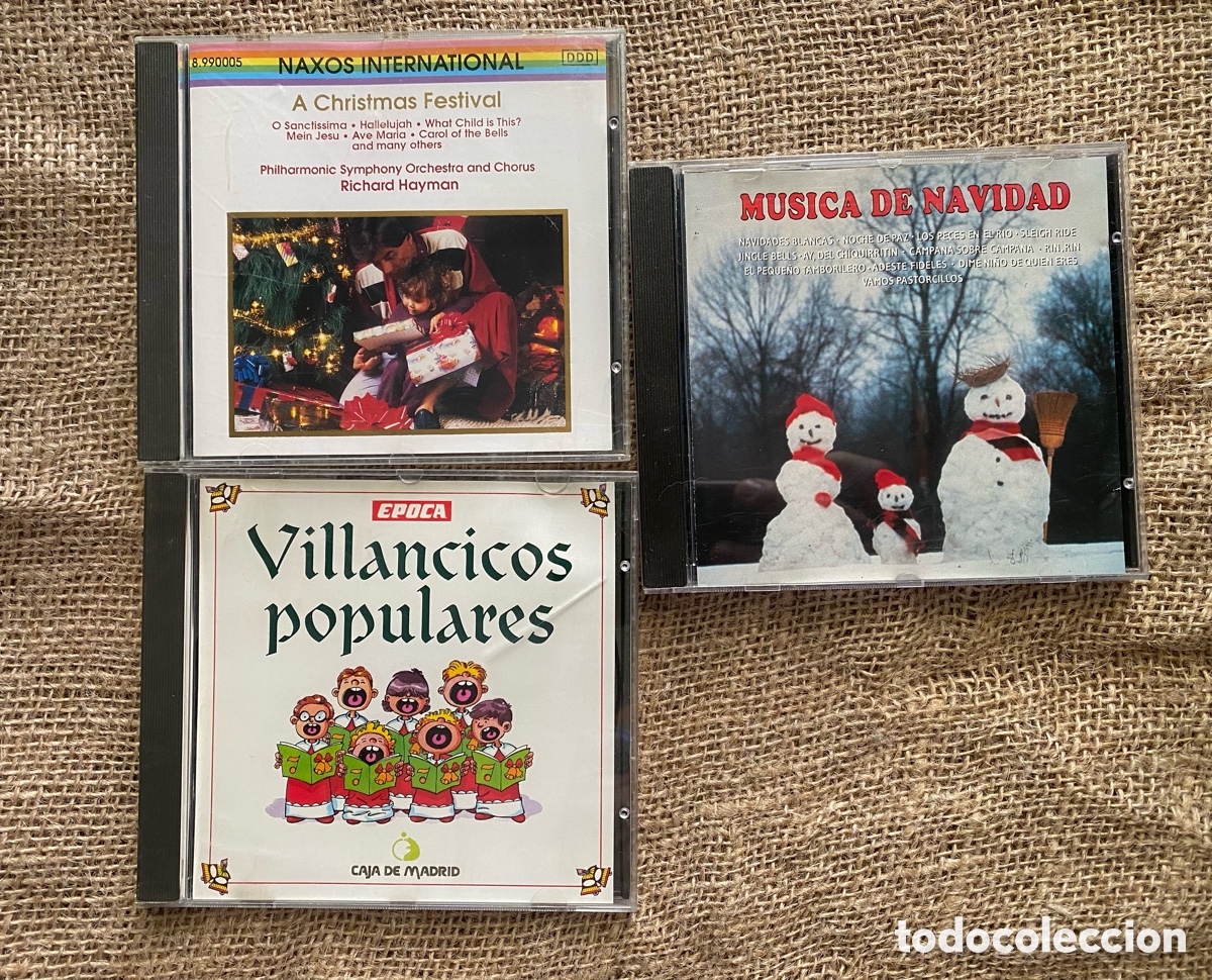 CDs de m&uacute;sica: Lote 3 Cd&rsquo;s m&uacute;sica navide&ntilde;a, canciones de navidad, villancicos