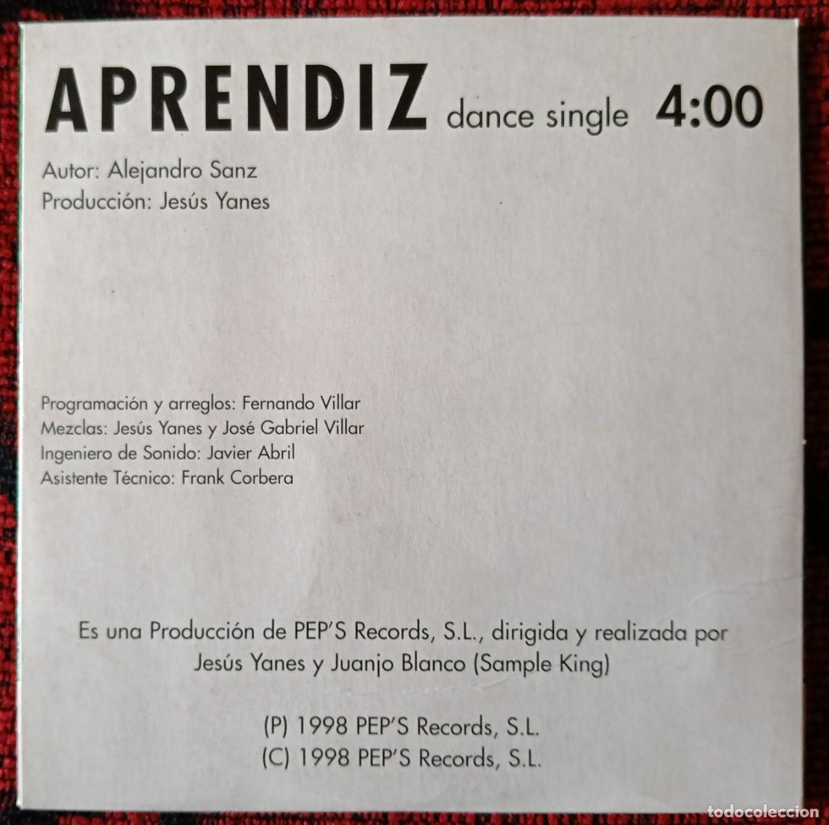 CDs de m&uacute;sica: MALU ** Aprendiz (Dance Single) ** CD SINGLE PROOCIONAL 1998 - Foto 2