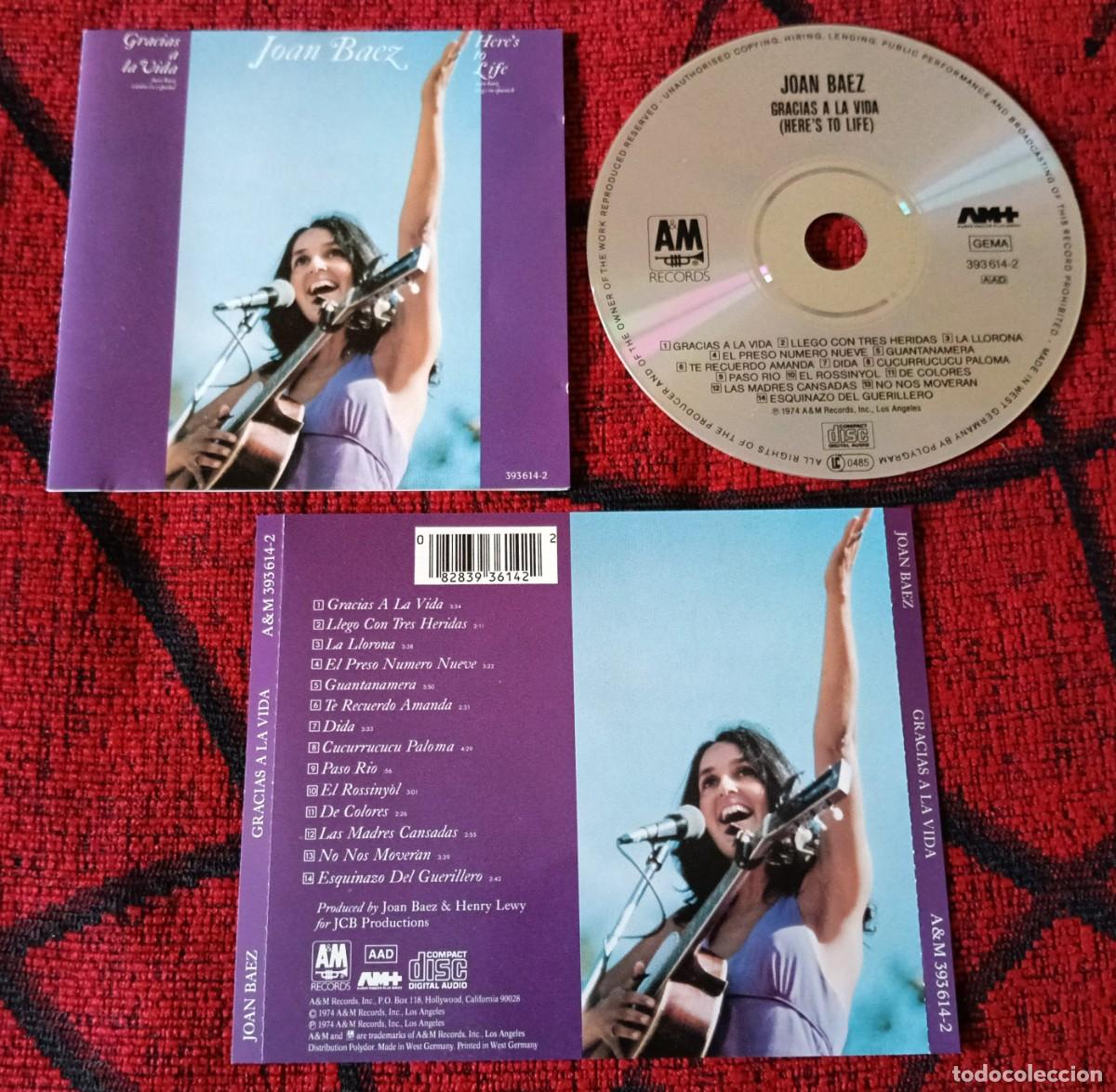 CDs de m&uacute;sica: JOAN BAEZ ** Gracias A La Vida (Here's To Life) ** CD ALEMANIA