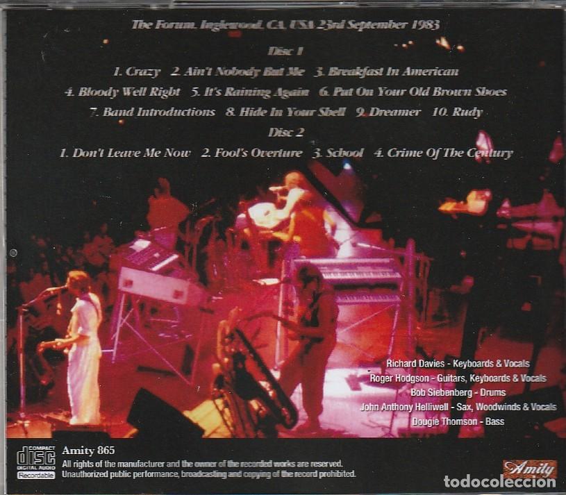 CDs de m&uacute;sica: 2 CDs - SUPERTRAMP - Live L.A. Forum 1983 - Foto 2