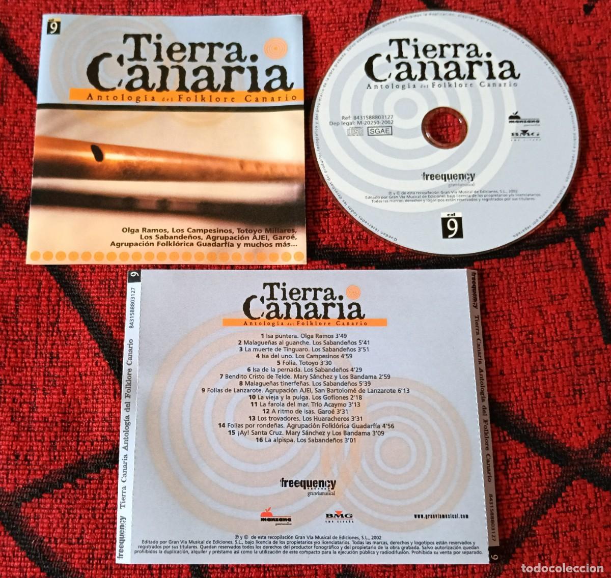 CDs de m&uacute;sica: TIERRA CANARIA: ANTOLOGIA DEL FOLKLORE CANARIO CD 2002 LOS CAMPESINOS, SABANDE&Ntilde;OS, TOTOYO MILLARES
