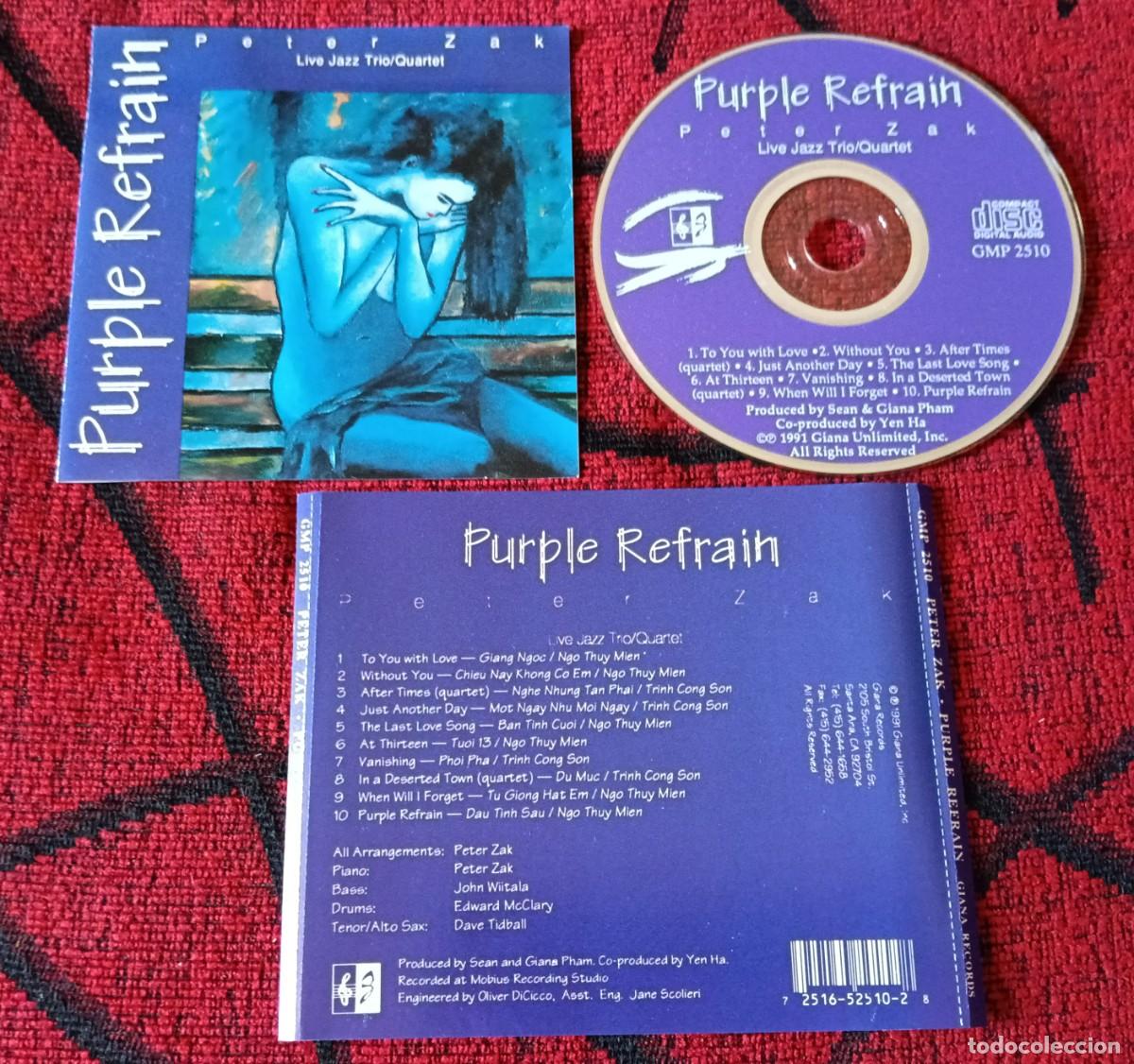 CDs de m&uacute;sica: PETER ZAK ** Purple Refrain ** CD 1991 USA