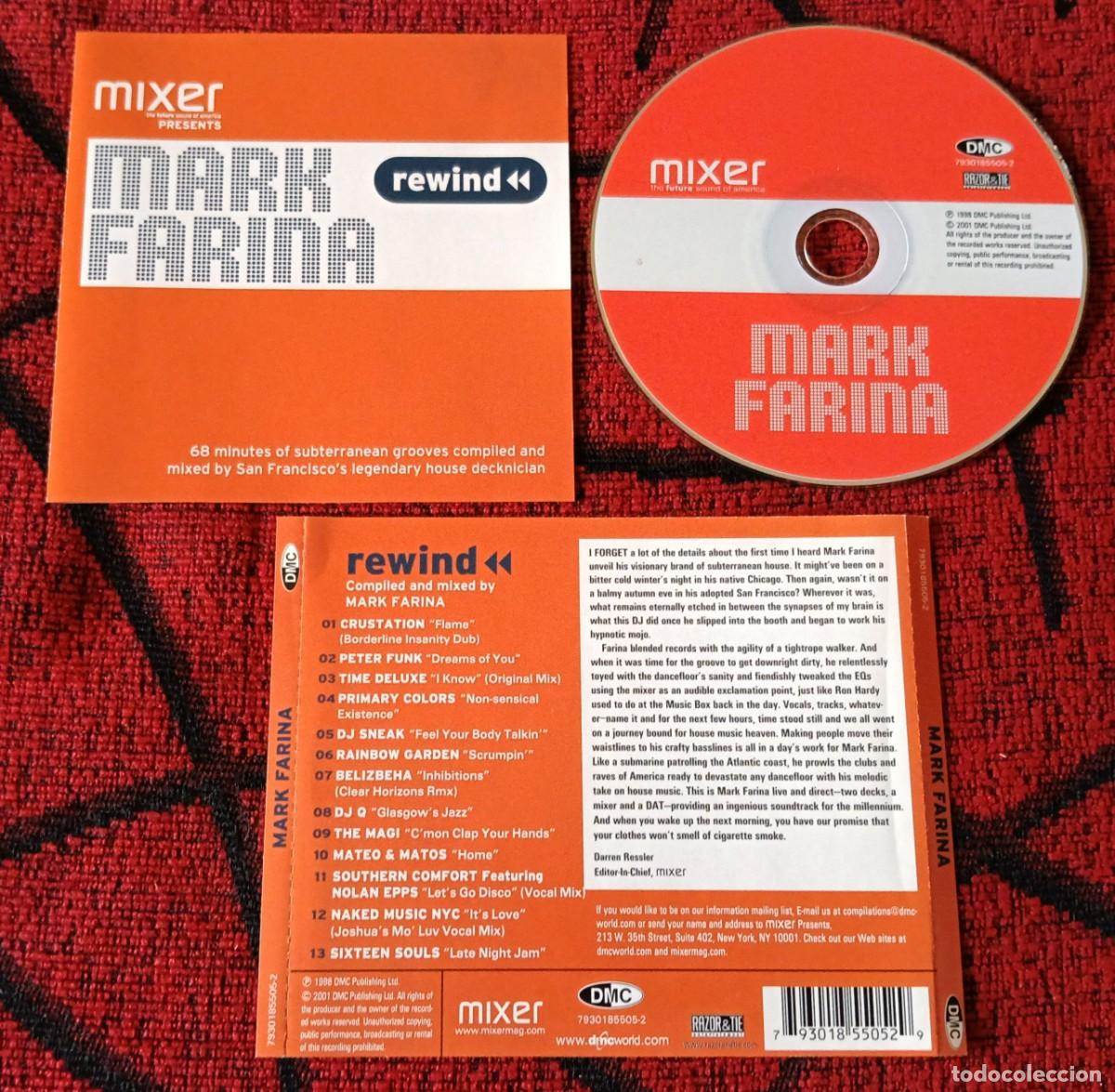 CDs de m&uacute;sica: MARK FARINA ** The Future Sound Of America Presents: Rewind ** CD 2001 USA