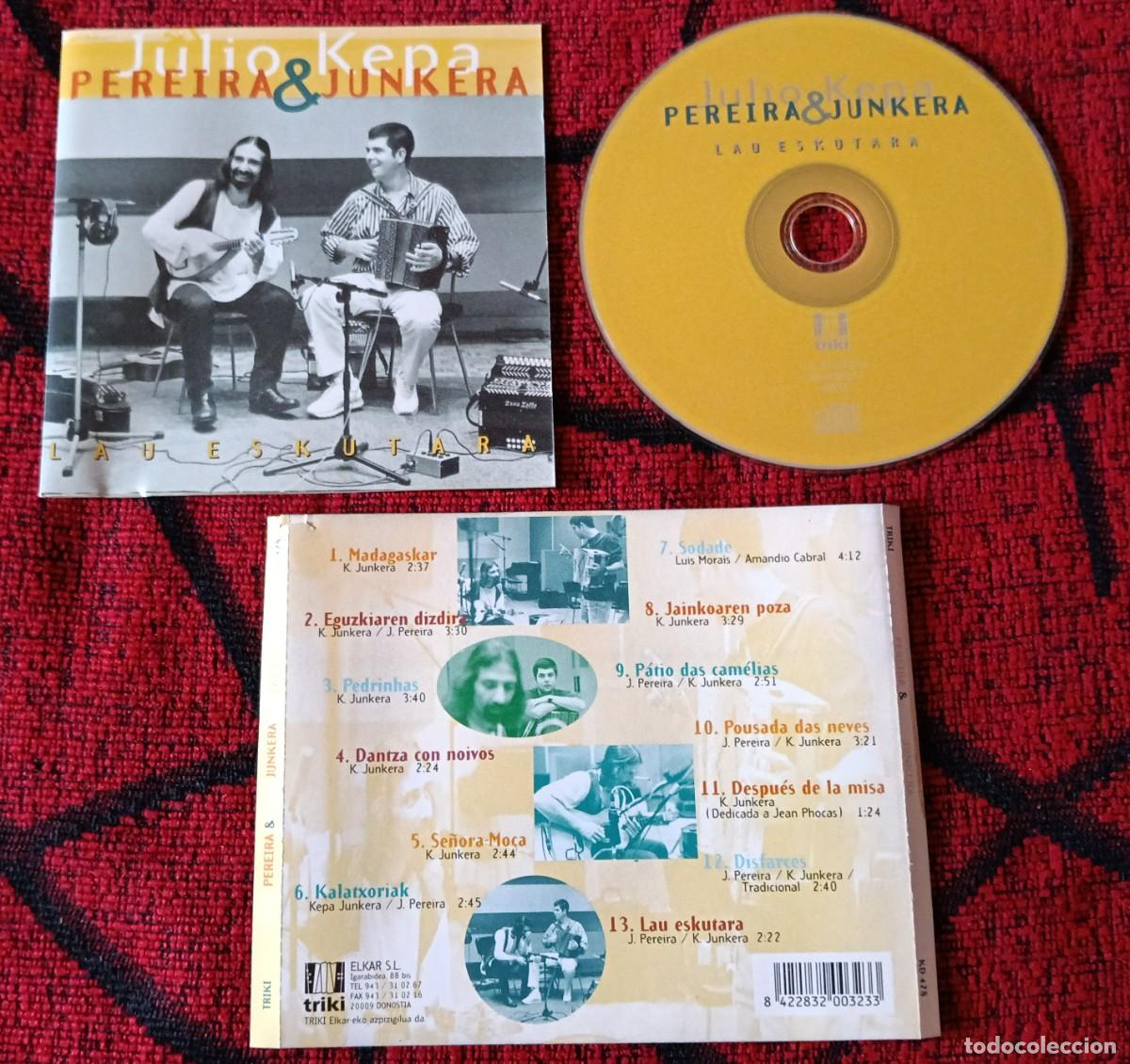 CDs de m&uacute;sica: JULIO PEREIRA & KEPA JUNKERA ** Lau Eskutara ** CD 1995