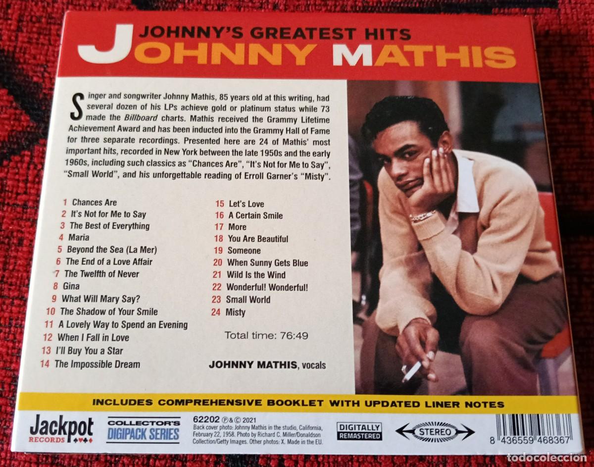 CDs de m&uacute;sica: JOHNNY MATHIS ** Johnnys Greatest Hits ** CD 2021 - Foto 2