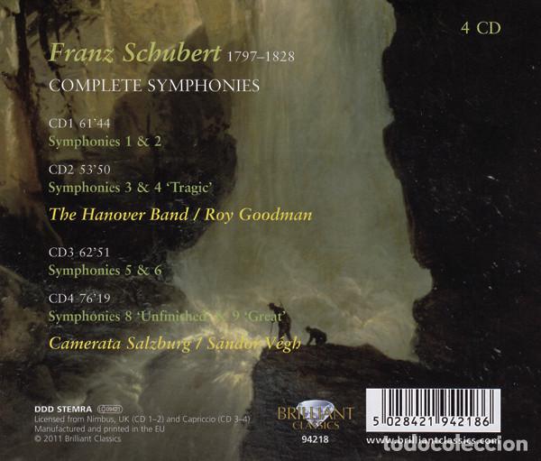 CDs de m&uacute;sica: FRANZ SCHUBERT Y OTROS - COMPLETE SYMPHONIES - 4 CD - Foto 3