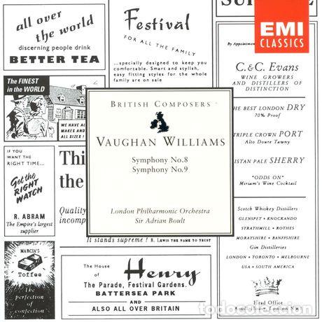 CD de M&uacute;sica: RALPH VAUGHAN WILLIAMS Y OTROS - SYMPHONY NO. 8 / SYMPHONY NO. 9 - CD