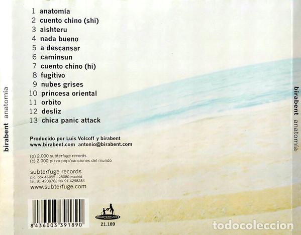 CDs de m&uacute;sica: ANTONIO BIRABENT - ANATOM&Iacute;A - CD - Foto 3