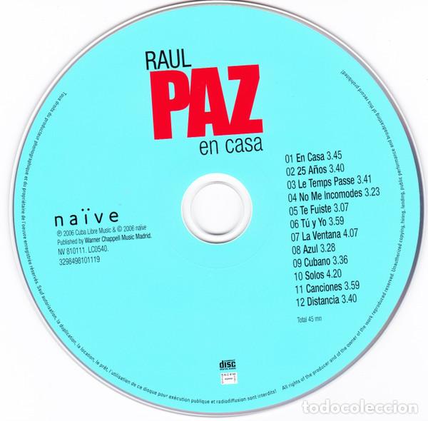 CDs de m&uacute;sica: RAUL PAZ - EN CASA - CD - Foto 4