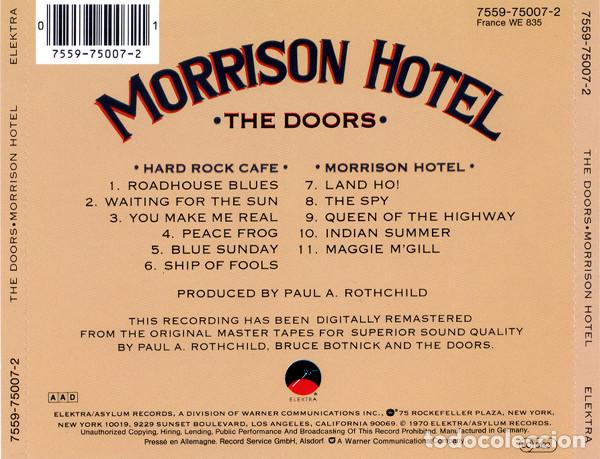 CDs de m&uacute;sica: THE DOORS - MORRISON HOTEL - CD - Foto 2