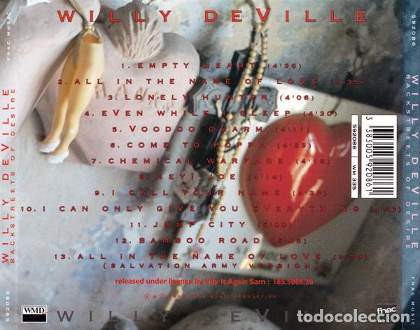 CDs de m&uacute;sica: WILLY DEVILLE - BACKSTREETS OF DESIRE - CD - Foto 2