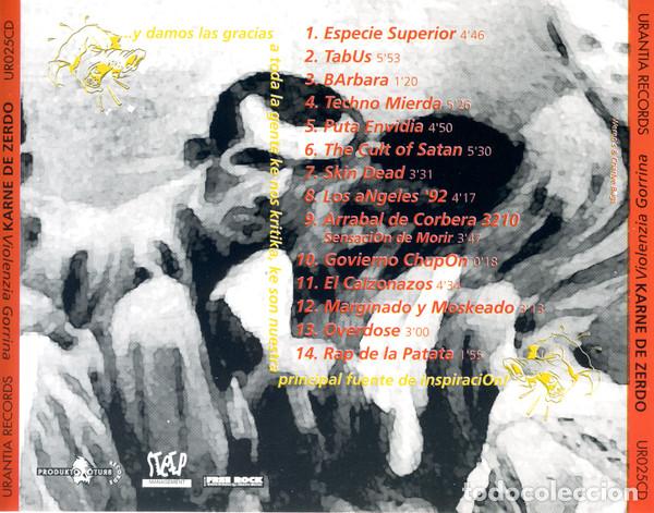 CDs de m&uacute;sica: KARNE DE ZERDO - VIOLENZIA GORRINA - CD - Foto 4