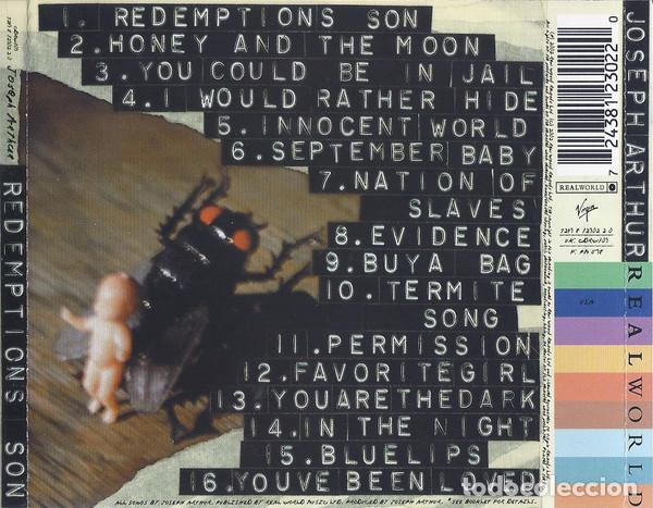 CDs de m&uacute;sica: JOSEPH ARTHUR - REDEMPTIONS SON - CD - Foto 2