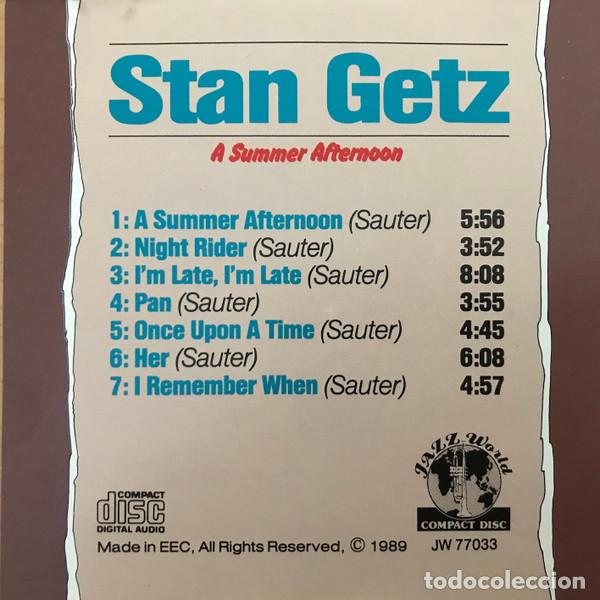 CDs de m&uacute;sica: STAN GETZ - A SUMMER AFTERNOON - CD - Foto 4