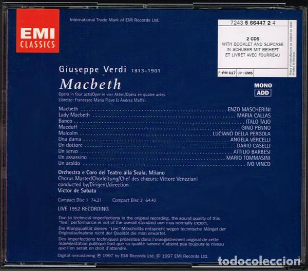 CDs de m&uacute;sica: GIUSEPPE VERDI Y OTROS - MACBETH - BOX CD - Foto 2