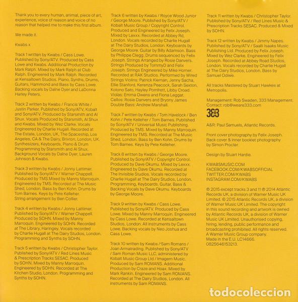 CDs de m&uacute;sica: KWABS - LOVE + WAR - CD - Foto 6