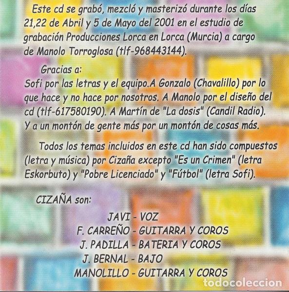 CDs de m&uacute;sica: CIZA&Ntilde;A - ALG&Uacute;N D&Iacute;A ... - CD - Foto 6