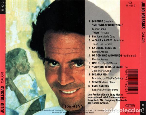 CDs de m&uacute;sica: JULIO IGLESIAS - CALOR - CD - Foto 2