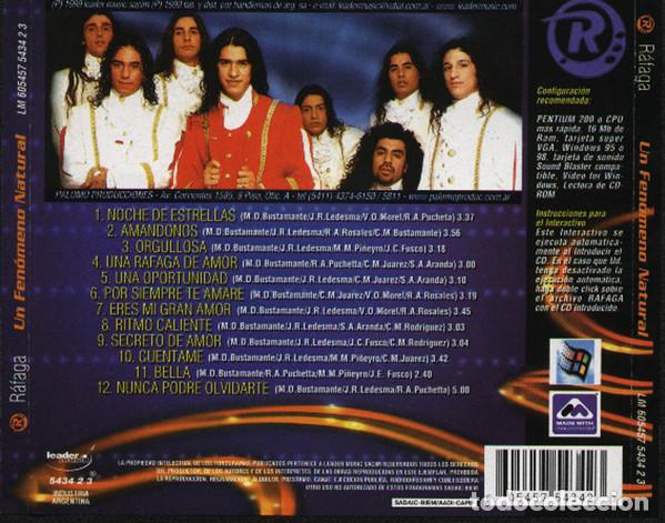 CDs de m&uacute;sica: RAFAGA - UN FENOMENO NATURAL - CD - Foto 2