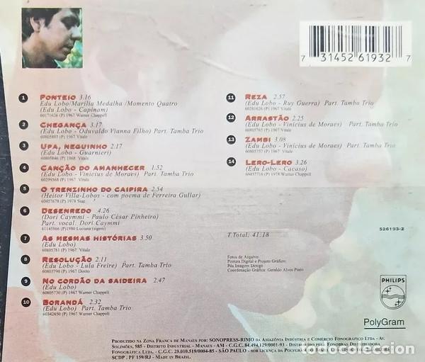 CDs de m&uacute;sica: EDU LOBO - MINHA HIST&Oacute;RIA - CD - Foto 2