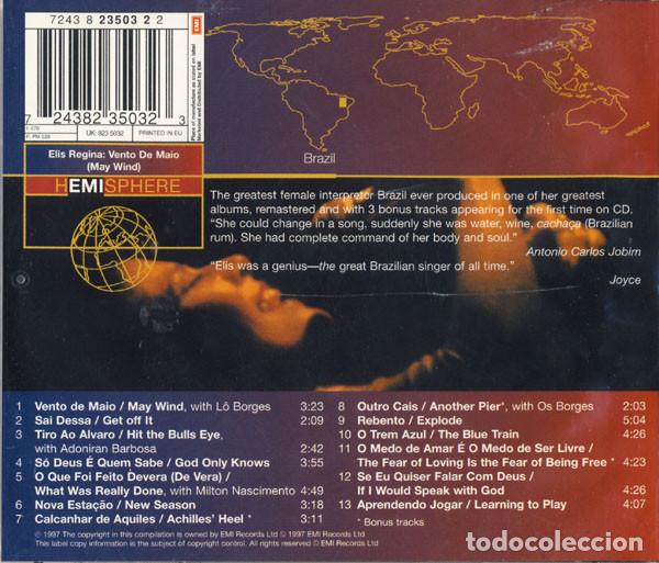 CDs de m&uacute;sica: ELIS REGINA - VENTO DE MAIO - CD - Foto 6