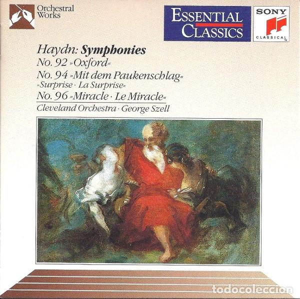 CDs de m&uacute;sica: JOSEPH HAYDN Y OTROS - SYMPHONIES NO. 92 &raquo;OXFORD&laquo; ᐧ NO. 94 &raquo;MIT DEM PAUKENSCHLAG&laquo; ᐧ NO. 96 &raquo;MIRACLE&laquo;