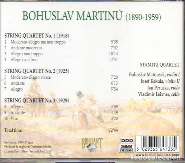 CDs de m&uacute;sica: BEDŘICH SMETANA Y OTROS - CZECH MASTERS (COMPLETE STRING QUARTETS) - BOX CD - Foto 6