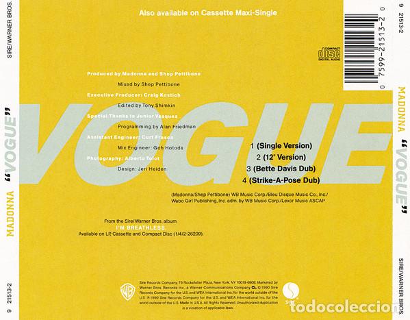 CDs de m&uacute;sica: MADONNA - VOGUE - CD - Foto 2