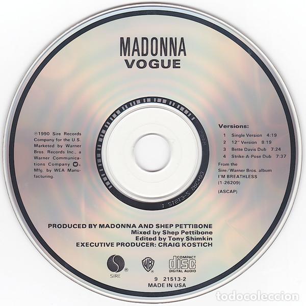 CDs de m&uacute;sica: MADONNA - VOGUE - CD - Foto 3