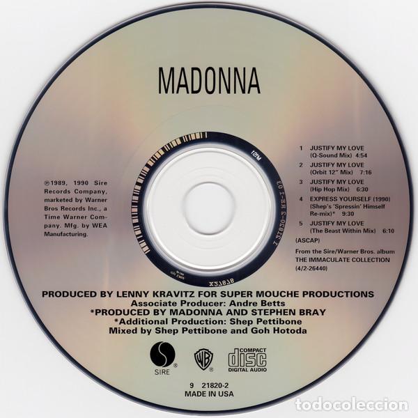 CDs de m&uacute;sica: MADONNA - JUSTIFY MY LOVE - CD - Foto 3