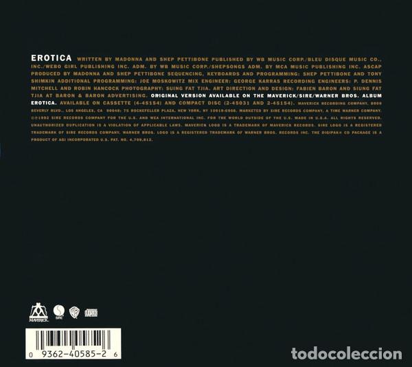 CDs de m&uacute;sica: MADONNA - EROTICA - CD - Foto 2