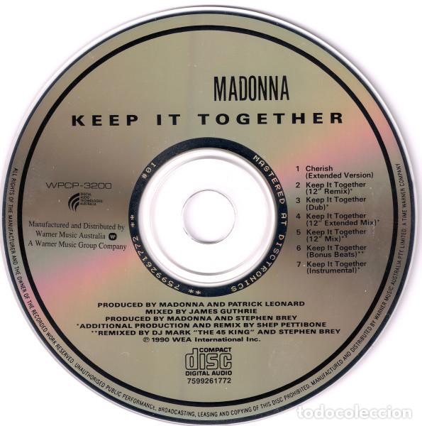 CDs de m&uacute;sica: MADONNA - KEEP IT TOGETHER - CD - Foto 5