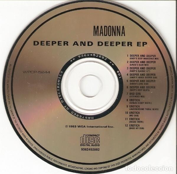 CDs de m&uacute;sica: MADONNA - DEEPER AND DEEPER EP - CD - Foto 3