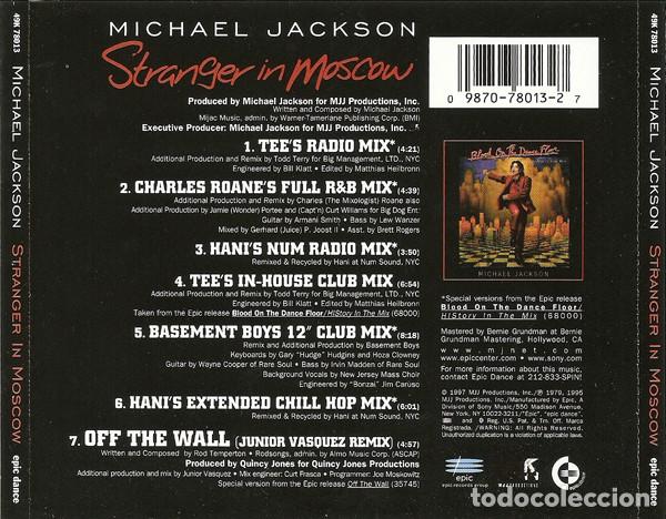 CDs de m&uacute;sica: MICHAEL JACKSON - STRANGER IN MOSCOW - CD - Foto 3