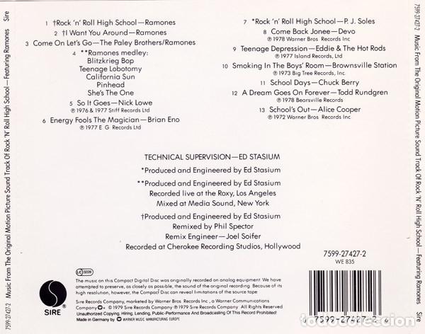 CDs de m&uacute;sica: VARIOS - ROCK N ROLL HIGH SCHOOL - CD - Foto 3