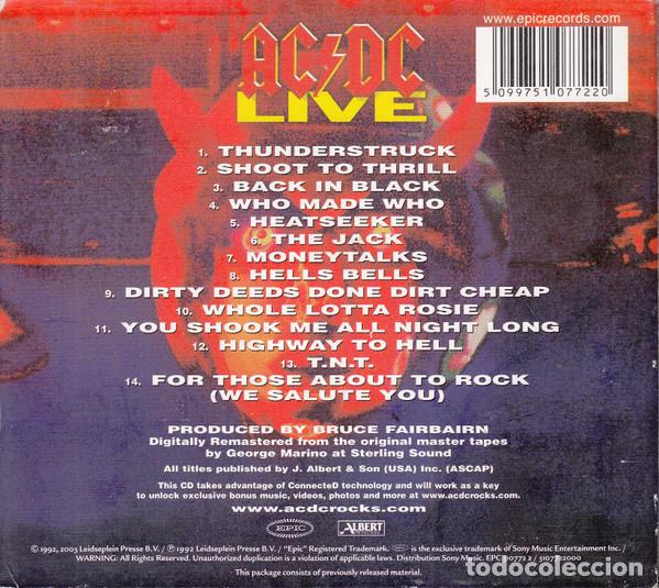 CDs de m&uacute;sica: AC/DC - LIVE - CD - Discos La Metralleta - Foto 2