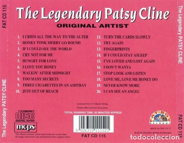 CDs de m&uacute;sica: PATSY CLINE - THE LEGENDARY PATSY CLINE - CD - Foto 2