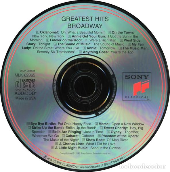 CDs de m&uacute;sica: VARIOS - GREATEST HITS BROADWAY - CD - Foto 4