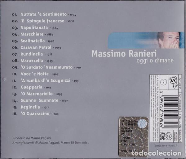 CDs de m&uacute;sica: MASSIMO RANIERI - OGGI O DIMANE - CD - Foto 2