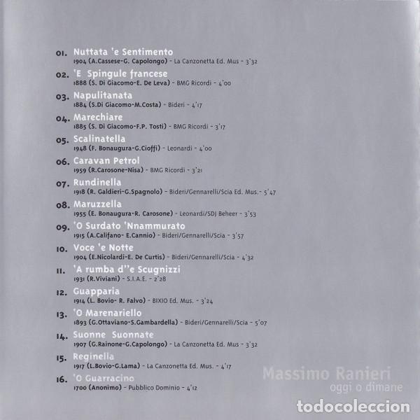 CDs de m&uacute;sica: MASSIMO RANIERI - OGGI O DIMANE - CD - Foto 5