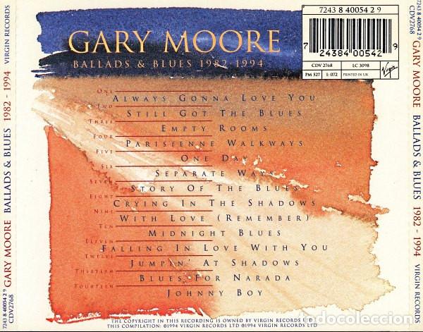 CDs de m&uacute;sica: GARY MOORE - BALLADS & BLUES 1982 - 1994 - CD - Foto 2