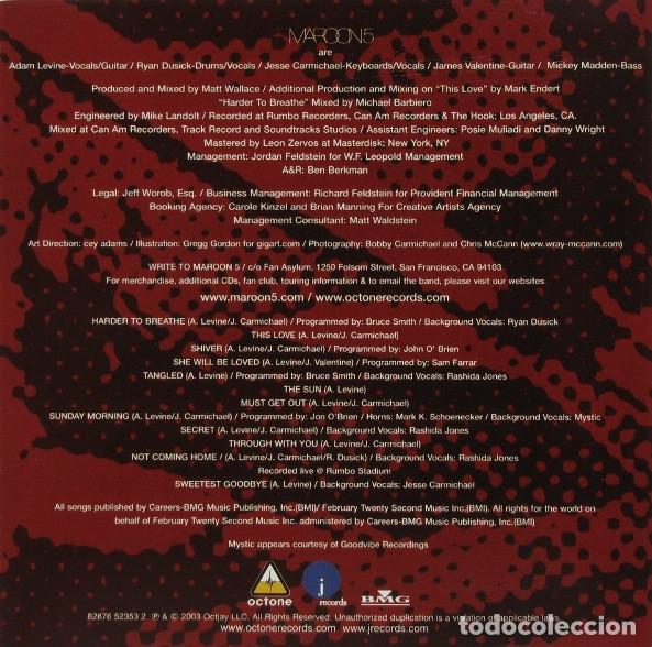 CDs de m&uacute;sica: MAROON 5 - SONGS ABOUT JANE - CD - Foto 2