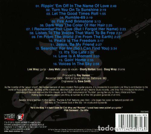 CDs de m&uacute;sica: LINK WRAY FEATURING JOEY WELZ - RUMBLE & ROLL - CD - Foto 2