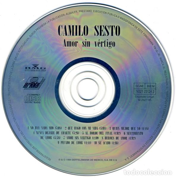 CDs de m&uacute;sica: CAMILO SESTO - AMOR SIN VERTIGO - CD - Foto 3