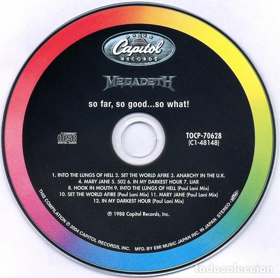 CDs de m&uacute;sica: MEGADETH - SO FAR, SO GOOD...SO WHAT! - CD - Foto 6